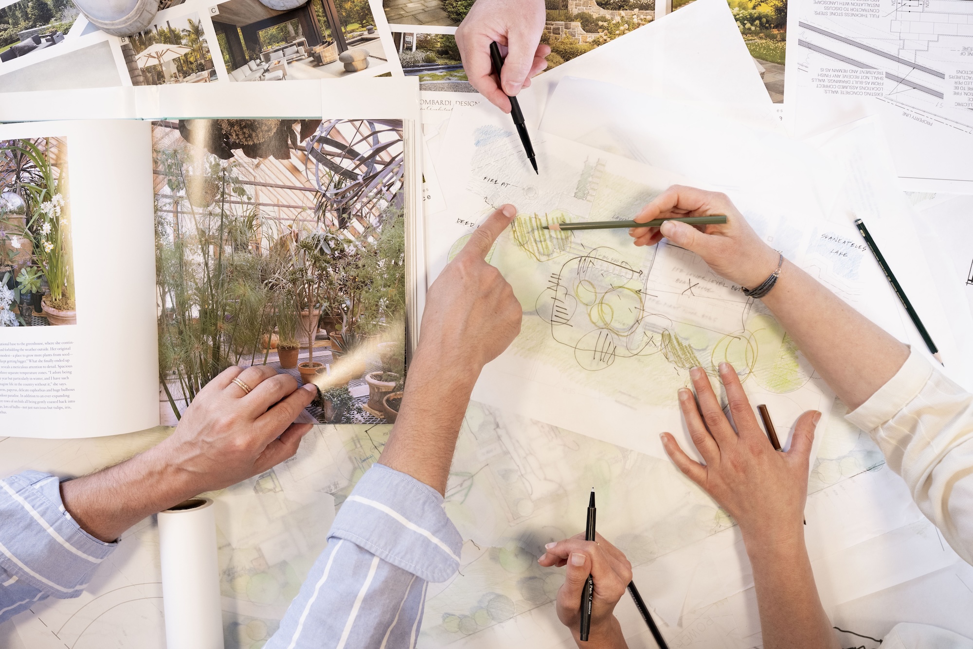 Lombardi team collaborating on landscape design